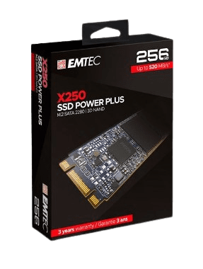 SSD EMTEC X250 256GB M.2 SATA - ECSSD256GX250
