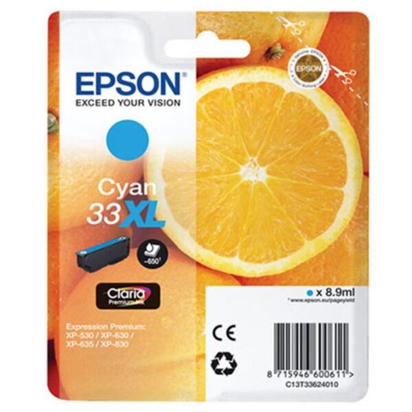 Tinteiro EPSON T3362 Cyan - C13T33624010