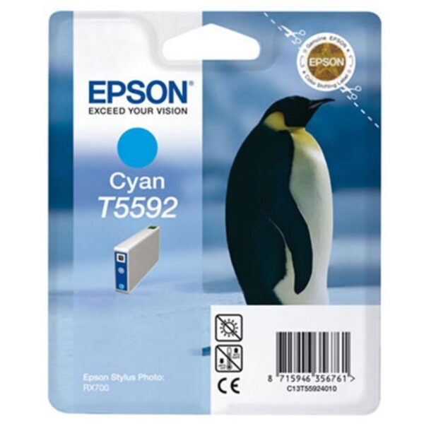 Tinteiro EPSON T5592 Cyan - C13T559240 Tinteiro EPSON T5592 Cyan - C13T559240