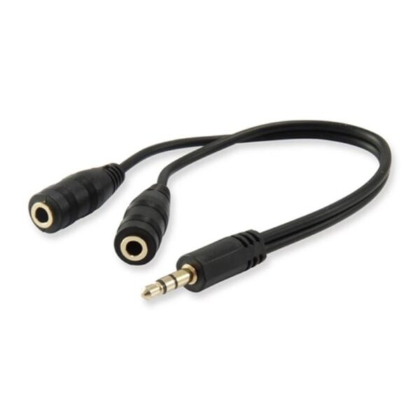 Cabo EQUIP Audio Splitter 3.5mm 1x Macho > 2x Fêmea - 147941