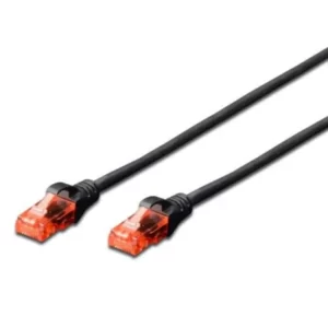 Cabo de Rede EWENT UTP Cat.6 RJ45 1m Preto