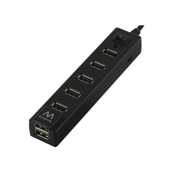 Hub EWENT 7 Portas USB 2.0 Preto - EW1130