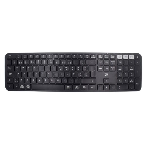 Teclado EWENT EW3277 Multiconexão Wireless/Bluetooth PT