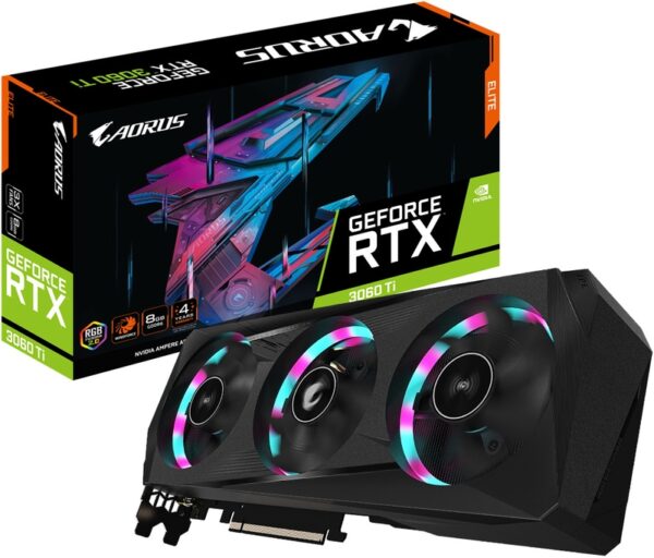 Placa Gráfica GIGABYTE GeForce RTX 3060 TI AORUS ELITE 8GB GDDR6