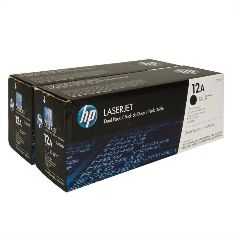 Toner HP Kit 2 Laserjet 3030 All in One Preto – Q2612AD - nanoChip