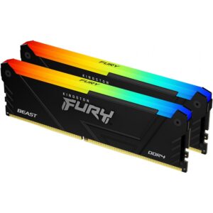 Memória KINGSTON Fury Beast RGB 16GB (2x8GB) DDR4 3600MHz CL17 Preta
