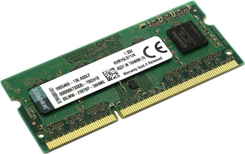 MEMÓRIA KINGSTON SODIMM 4GB DDR3L 1600MHz 1.35V - nanoChip