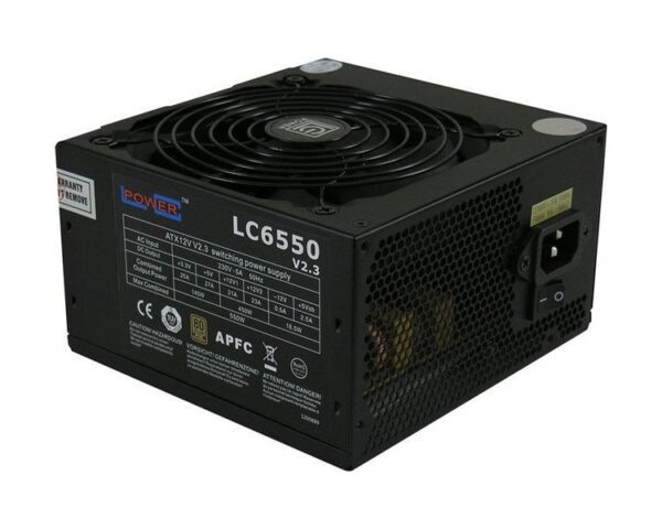 FONTE LC POWER 550W V2.3 Vent. 120mm Silent 80Plus - LC6550