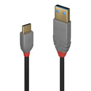 Cabo LINDY  USB 3.1 Tipo C M /2.0 A M 0,5 m ANTHRA LINE
