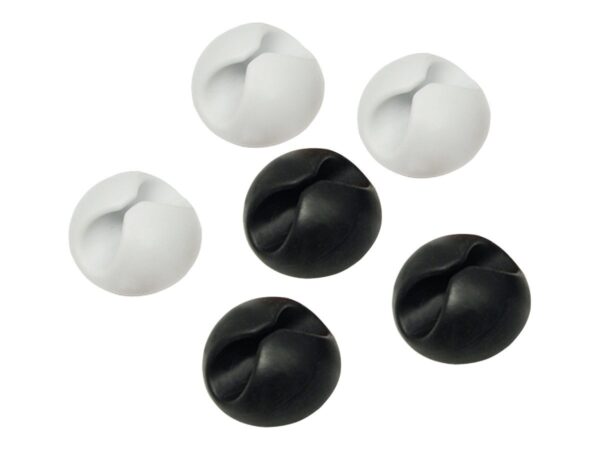 Organizador de Cabos LOGILINK P/ Desktop Kit 6x (3x Brancos + 3x Pretos)