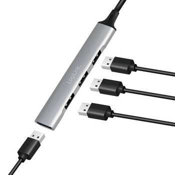 Hub LOGILINK 1x USB-C 3.2 + 3x USB-A 2.0 + 1x USB-A 3.2