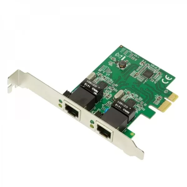 Placa de Rede LOGILINK 2-Port Gigabit RJ45 PCIe - PC0075