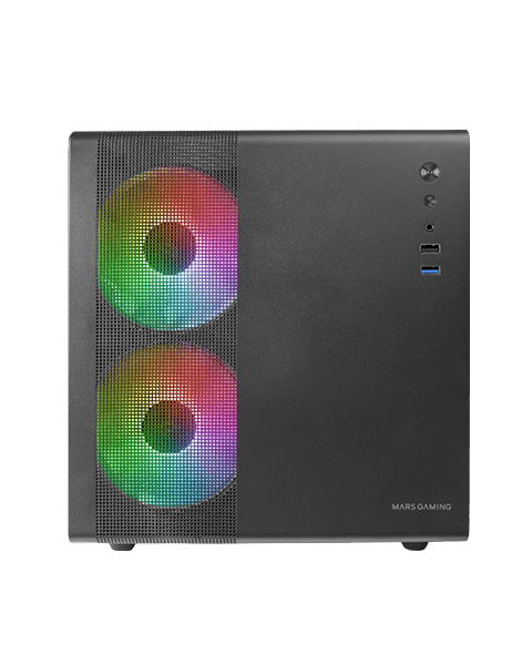 Caixa Micro-ATX MARS GAMING MC400 RGB Mesh Preta