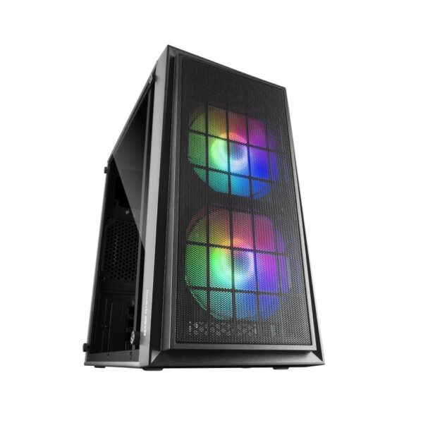 Caixa Micro-ATX MARS GAMING MCDUO RGB Acrílio Preto