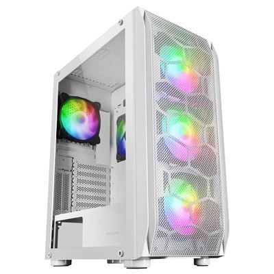 Caixa E-ATX MARS GAMING MCKXW RGB Tempered Glass White