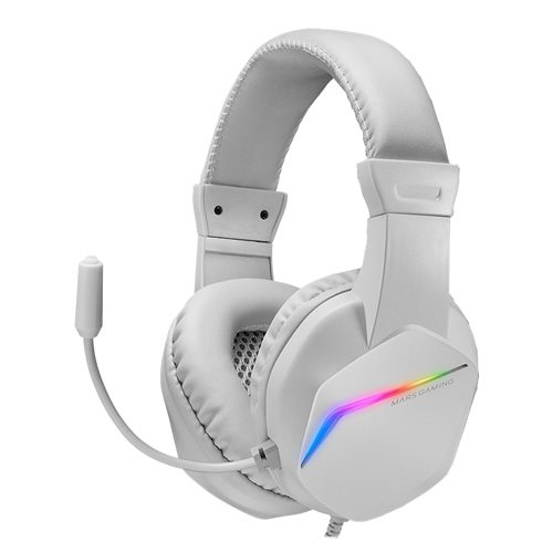 Headset MARS GAMING MH122W RGB Gaming Branco