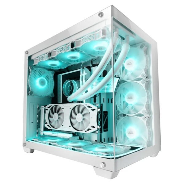 Caixa E-ATX MARS GAMING MCV4 XXL RGB Tempered Glass White