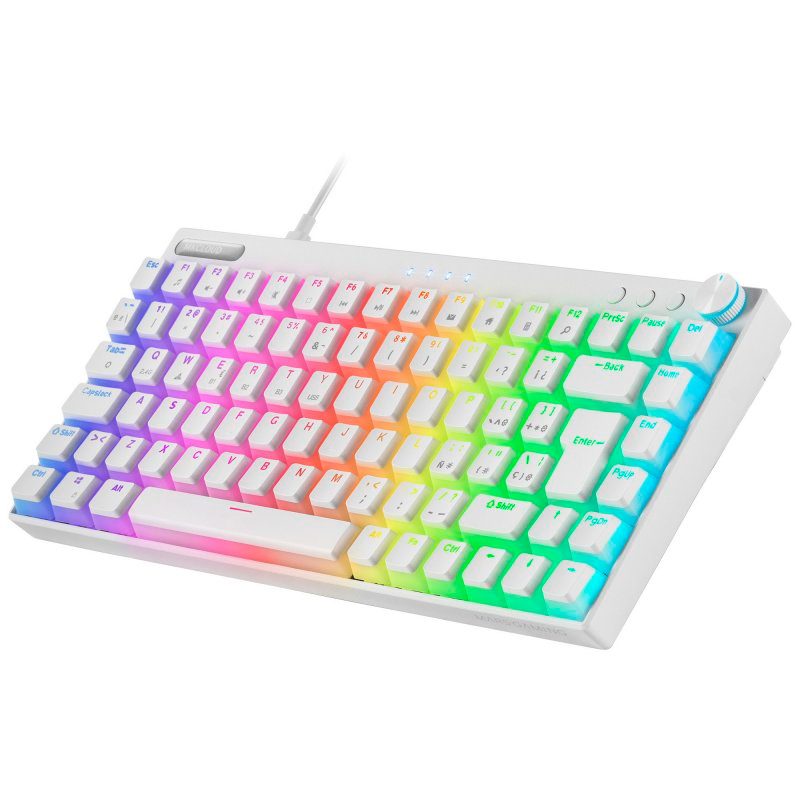 Mars Gaming Clavier Mécanique Rose RGB, Compact 96%, Switch Outemu SQ Marron, Portugais.[Q3327