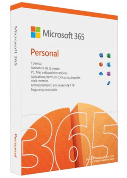 Office MICROSOFT M365 Pessoal 12 meses Win/MAC Medialess PT