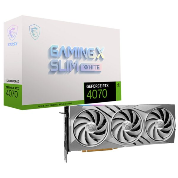 PLACA GRÁFICA MSI GeForce RTX 4070 GAMING X Slim White 12G GDDR6X