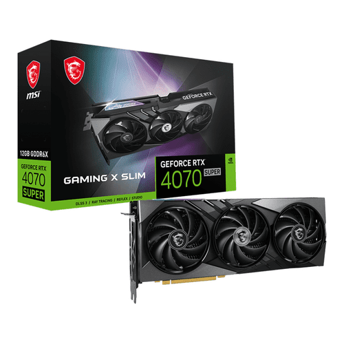 PLACA GRÁFICA MSI GeForce RTX 4070 SUPER GAMING X Slim 12GB GDDR6X
