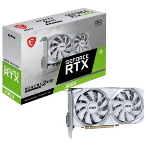 PLACA GRÁFICA MSI GeForce RTX 3050 VENTUS 2X XS 8G OC WHITE PLACA GRÁFICA MSI GeForce RTX 3050 VENTUS 2X XS 8G OC WHITE