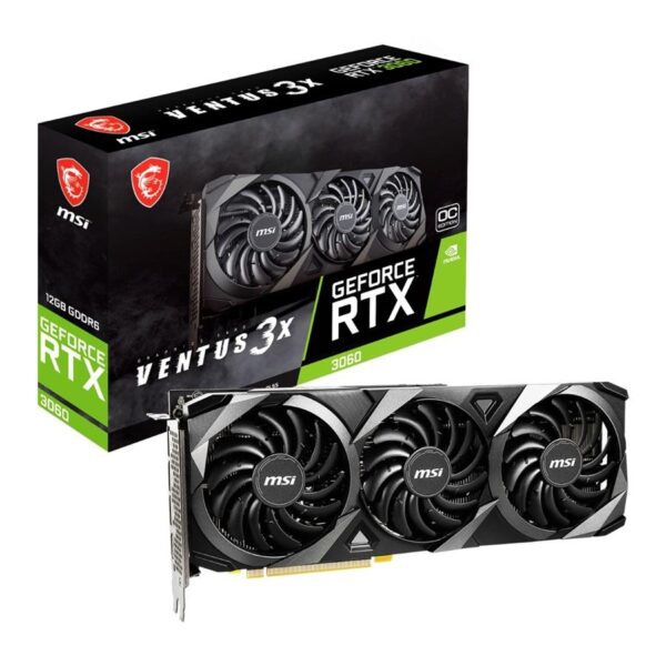 Placa Gráfica MSI GeForce RTX3060 VENTUS 3X 12GB OC GDDR6