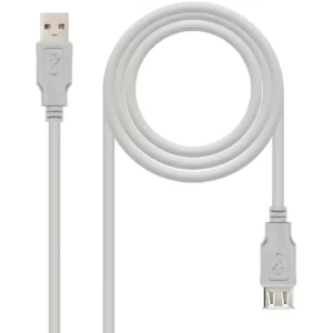 Cabo USB 2.0 NANOCABLE USB-A M/F 1M Bege