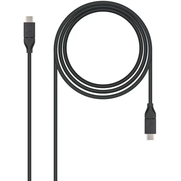Cabo USB 3.1 GEN2 10Gbps 5A NANOCABLE USB-C M/M 1M Preto Cabo USB 3.1 GEN2 10Gbps 5A NANOCABLE USB-C M/M 1M Preto