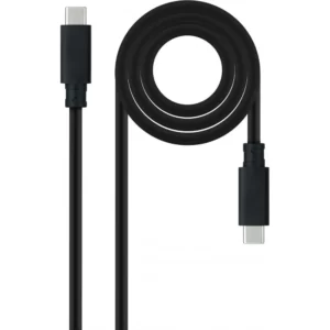 Cabo USB-C 3.1 Gen2 NANOCABLE 10Gbps 5A 4K/60Hz 1.5M Preto