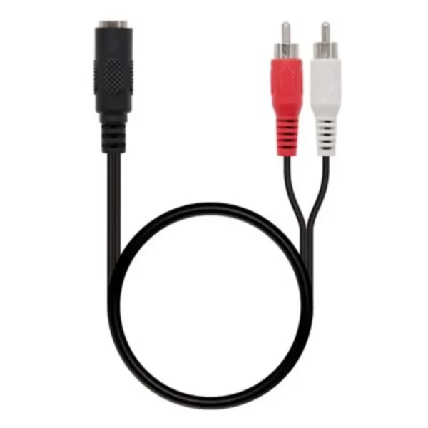 Cabo NANOCABLE Jack 3.5/F 2x RCA/M 1.5M
