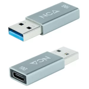 Adaptador USB-A 3.1 NANOCABLE USB-A/M > USB-C/F Cinza