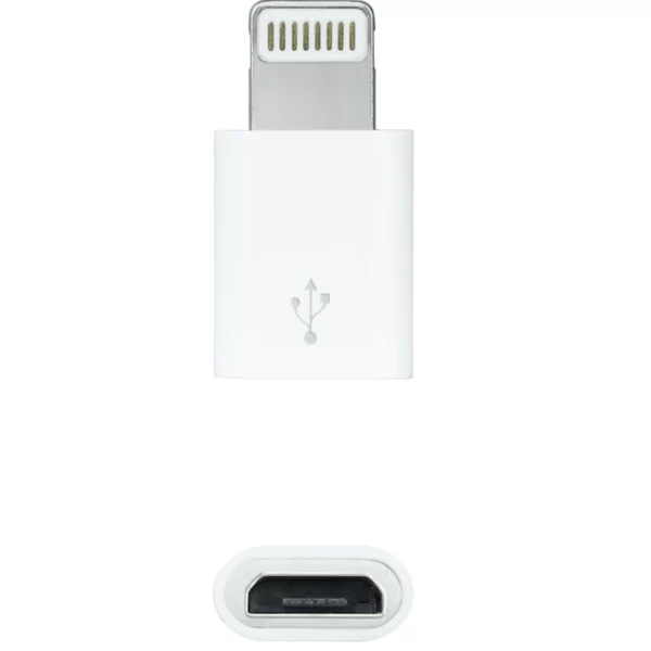 Adaptador USB NANOCABLE Tipo Lightning/M-M-Micro B/F Branco Adaptador USB NANOCABLE Tipo Lightning/M-M-Micro B/F Branco