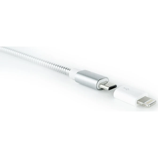 Adaptador USB NANOCABLE Tipo Lightning/M-M-Micro B/F Branco