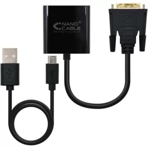 Adaptador NANOCABLE DVI M > VGA 10 CM Preto