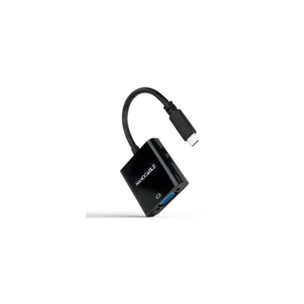 Adaptador NANOCABLE USB-C M > VGA F 10 CM Preto