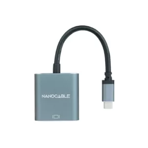 Adaptador NANOCABLE USB-C M > VGA F 10 CM Cinza Adaptador NANOCABLE USB-C M > VGA F 10 CM Cinza