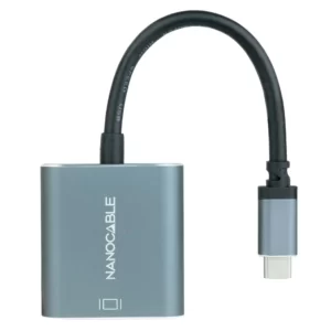 Adaptador NANOCABLE USB-C > DVI-D 15 CM Cinzento