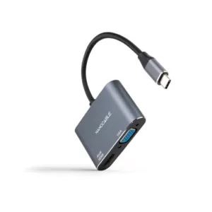 Adaptador NANOCABLE USB-C > HDMI + VGA 15CM Cinzento