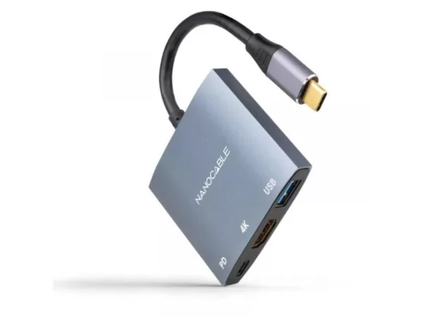 Adaptador NANOCABLE USB-C > HDMI + USB + USB-C (PD60W) Adaptador NANOCABLE USB-C > HDMI + USB + USB-C (PD60W)