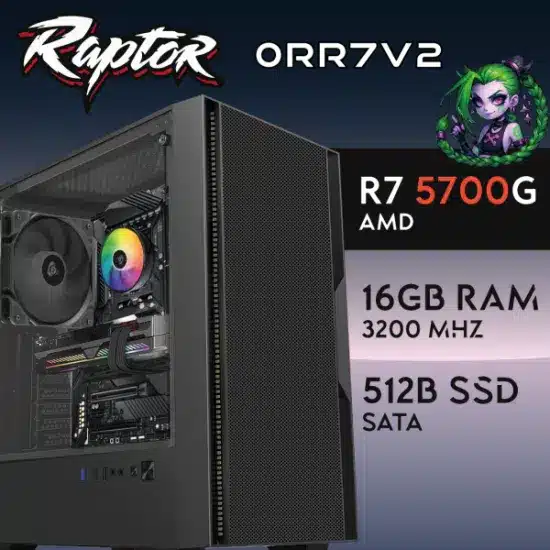 Computador Gaming NANOCHIP 0RR7V2 - RYZEN7 5700G | RAM 16GB DDR4 | SSD SATA 512GB  | (Sem Sistema Operativo)