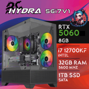 Computador Gaming NANOCHIP 56I7V1- RTX 5060 8GB | INTEL I7 12700KF | RAM 32GB DDR5| SSD SATA 1TB  | (Sem Sistema Operativo)