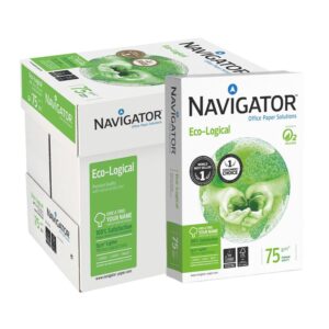 Caixa de 5 Resmas NAVIGATOR Eco-Logical Papel A4 75gr Branco