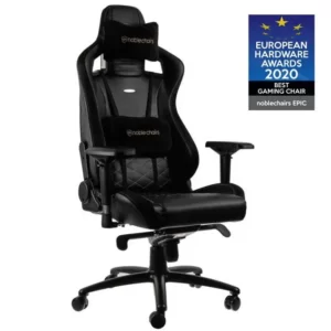 Cadeira NOBLECHAIRS EPIC PU Leather Preto/Dourado