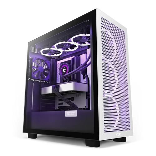 Caixa ATX NZXT H7 Flow Branco / Preto Vidro Temperado