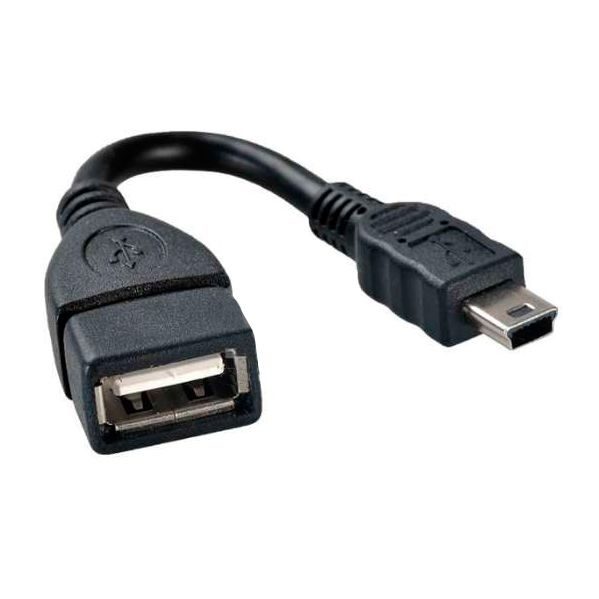 Cabo OTG Mini USB 5 pin Macho / USB Fêmea P/ Tablet PCs - nanoChip