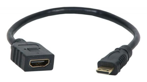 Adaptador NEDIS Mini HDMI Macho -> HDMI Fêmea Gold 20cm - nanoChip
