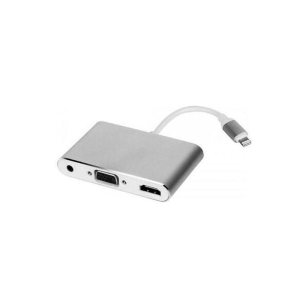 Adaptador Lightning Macho - HDMI+VGA/Audio Adapter Fêmea Adaptador Lightning Macho - HDMI+VGA/Audio Adapter Fêmea