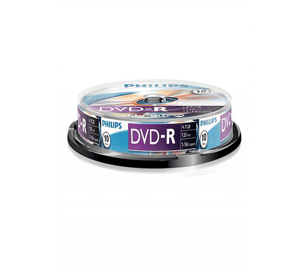 DVD-R PHILIPS 4.7GB 16X Pack 10 Unidades - DM4S6B10F