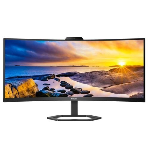 MONITOR PHILIPS 34" 34E1C5600HE VA UWQHD 100Hz 1ms c/colunas + Webcam + USB-C ( PD65W )